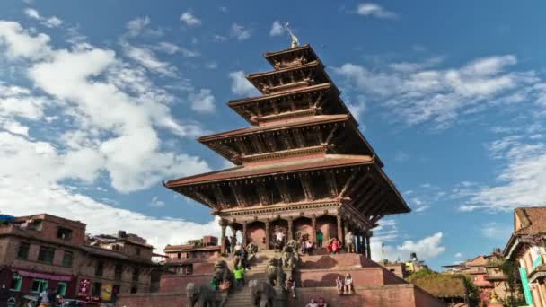 Nyatapola-Tempel in bhaktapur — Stockvideo