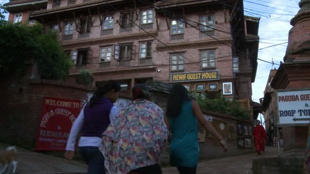 Barrio en Katmandú en Nepal — Vídeo de stock