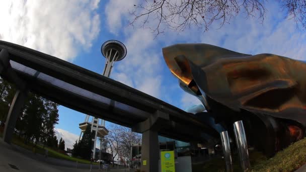 Space Needle in Seattle. — Stock Video