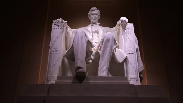 Abraham Lincoln statua w Waszyngtonie — Wideo stockowe