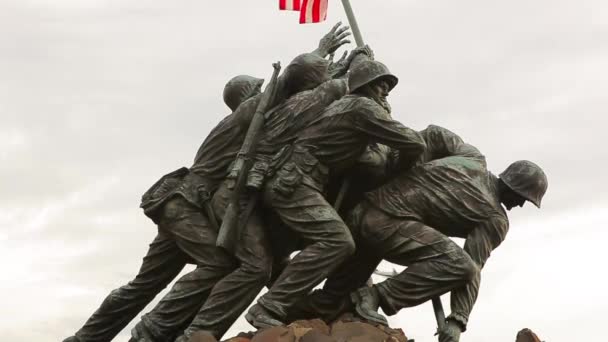 Corpo de fuzileiros navais memorial de guerra . — Vídeo de Stock