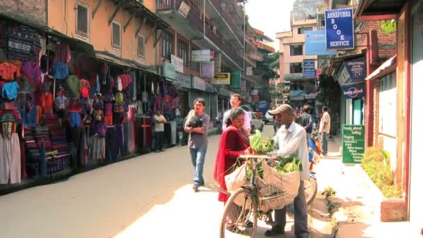 Rynku Nepalu w ciągu dnia. — Wideo stockowe