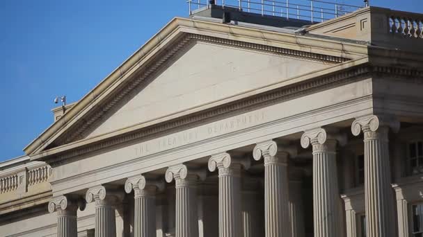 美国财政部在华盛顿特区 — 图库视频影像