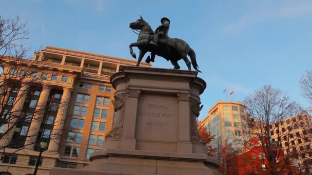 General Winfield Scott Hancock Statue. — Stockvideo