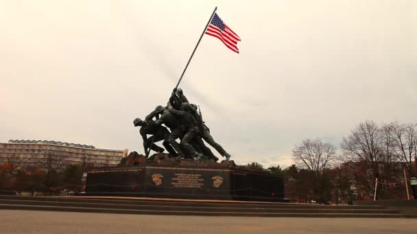 Memoriale di guerra del corpo dei marine. — Video Stock