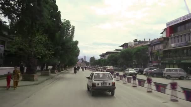 在尼泊尔的交通 Pov — 图库视频影像