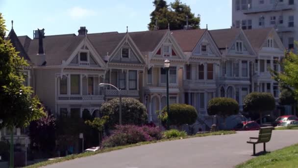 Ujęcie statyczne ruchu Painted Ladies w San Francisco — Wideo stockowe