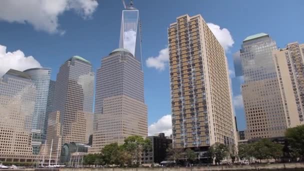 View of the Skyscrapers in New York — Stock Video