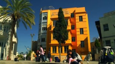 Tel Aviv'deki Bialik Meydanı İsrail'de vuruldu