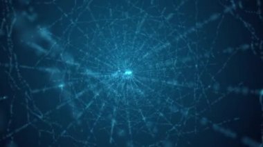 Bilgisayar dönen mavi web girdap oluşturulan.