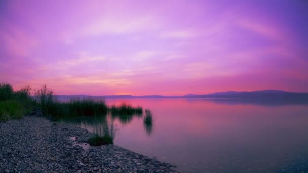 Mer de Galilée lors d'un coucher de soleil spectaculaire — Video