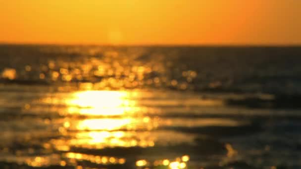 Zonsondergang op Dor strand in Israël — Stockvideo