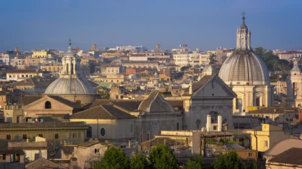 San Carlo al Corso e un'altra cupola del Pincio — Video Stock