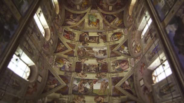西斯廷教堂天花板 — 图库视频影像