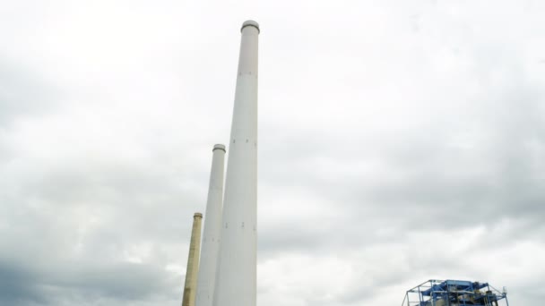 Royalty Free Stock Video Footage of smokestacks and sky shot in Israel — Stock Video