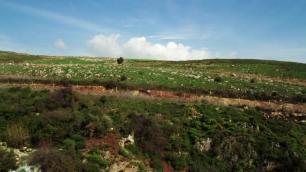 Cascada de Tahana cerca de Metula en Israel — Vídeo de stock