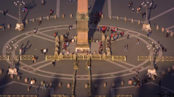 Base of obelisk in St Peter's piazza — Stockvideo