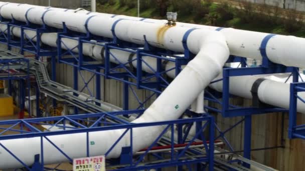Royalty Free Stock Video Footage of desalination pipes shot in Israel — Stock Video