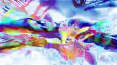 dalgalanan renkli ışıklar ve çizgiler.