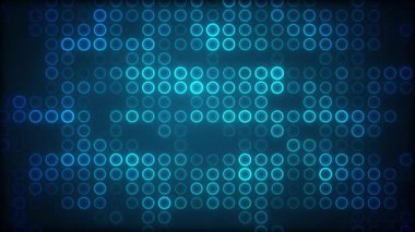 Mavi dairelerden oluşan bir ızgaranın görselleştirilmesi