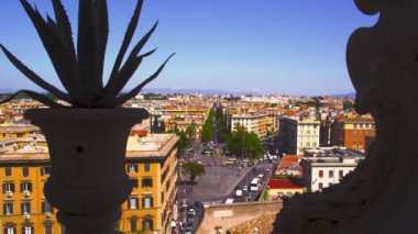 Footage of Piazza del Risorgimento from a rooftop