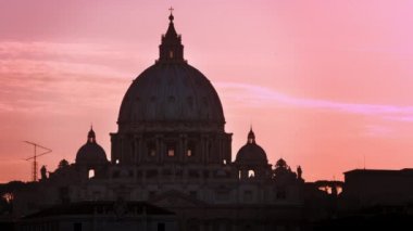 Still footage of the dome of St. Peter's Basilica up close
