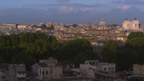 Vista panorámica del horizonte y la línea de árboles — Vídeo de stock