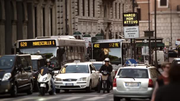 ローマでイタリア交差点 — ストック動画