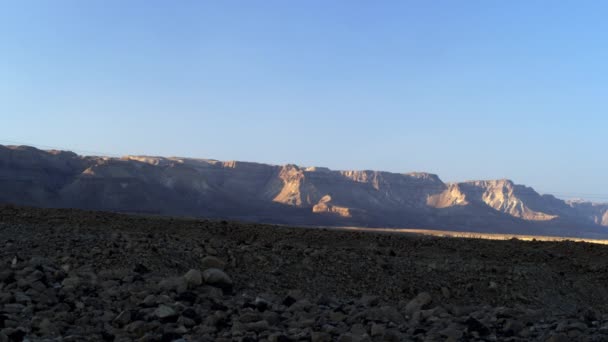 Montanhas do deserto e céu em Israel — Vídeo de Stock