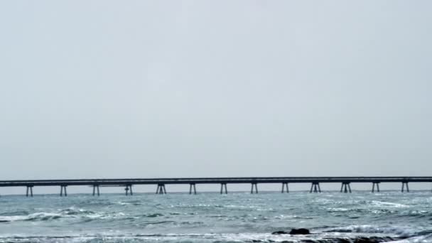 Royalty Free Stock Video Footage of desalination pier shot in Israel — Stock Video