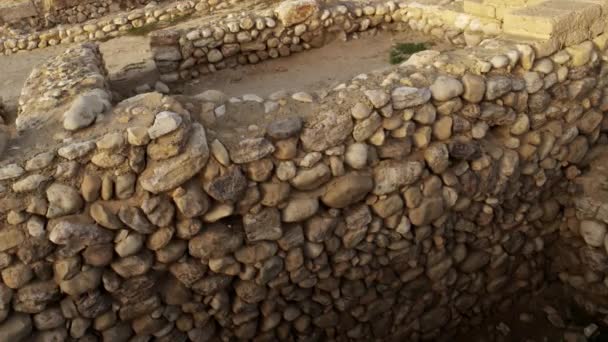 Ancient Wall på tel be ' er Sheva i Israel — Stockvideo