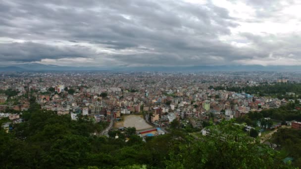 Zobacz panoramę miasta w Nepalu — Wideo stockowe