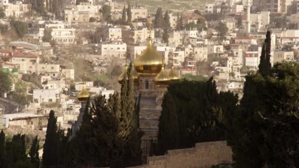 Die kirche von maria magdalene in israel — Stockvideo