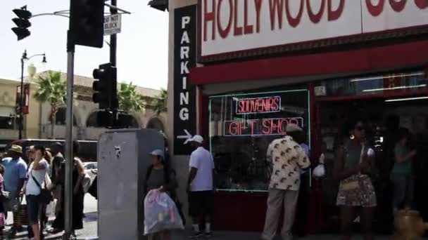 Budynków wzdłuż Hollywood Blvd. California — Wideo stockowe