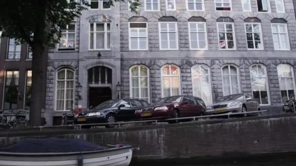 Улица в Утрехте в Нидерландах — стоковое видео