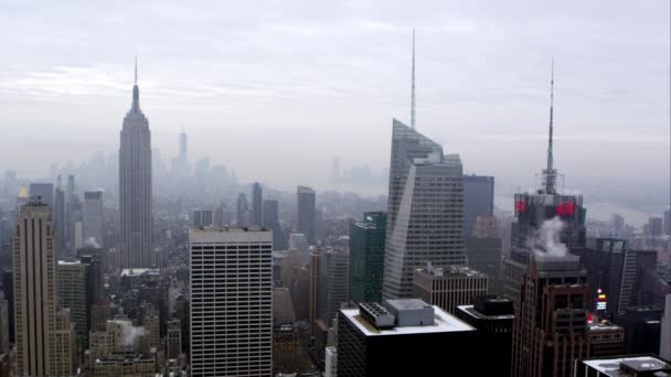 Rotting skyline i New York — Stockvideo