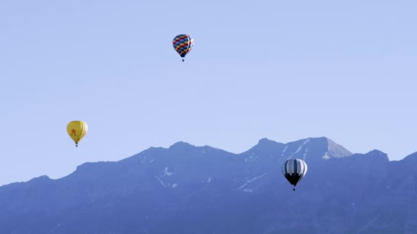 Varmluftsballonger i Utah — Stockvideo