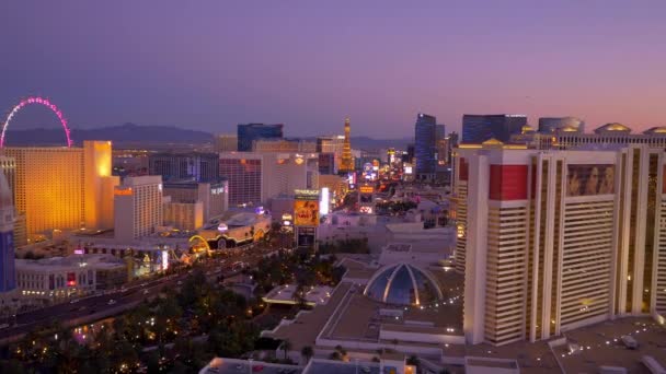 Las Vegas Skyline bei Sonnenaufgang — Stockvideo