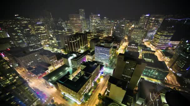 Vista de la ciudad de Vancouver por la noche . — Vídeo de stock