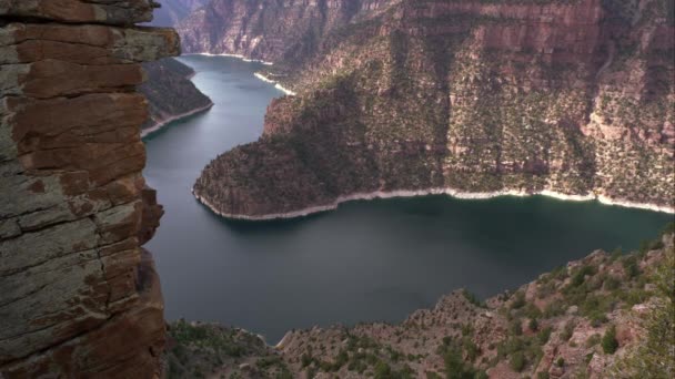 Flaming Gorge from Red Canyon — Stock Video