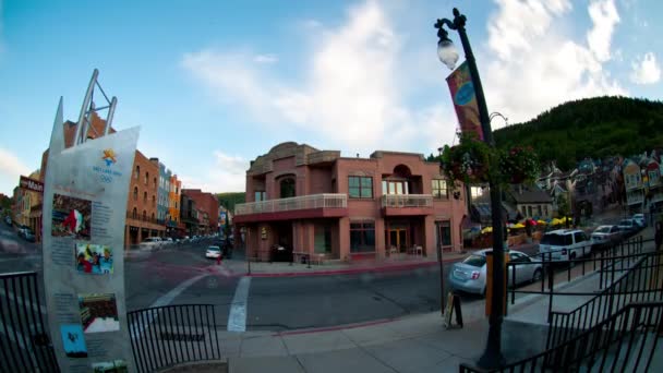 Intersección de Park City Timelapse — Vídeos de Stock