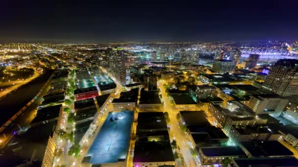 Vista de la ciudad de Vancouver por la noche . — Vídeos de Stock