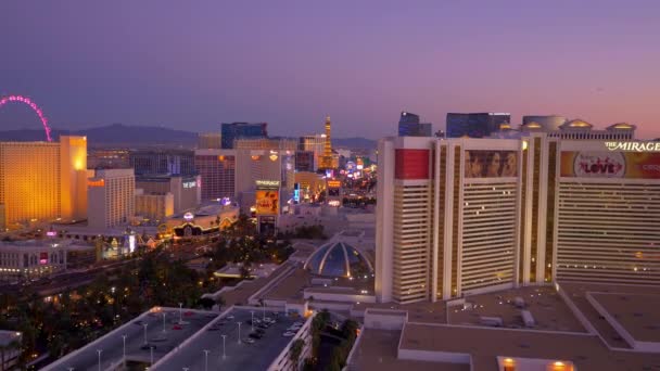 Las Vegas skyline på sunrise — Stockvideo