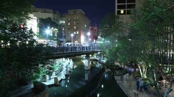 San Antonio floden promenad Timelapse — Stockvideo