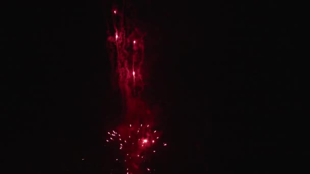 在天空上的焰火表演 — 图库视频影像