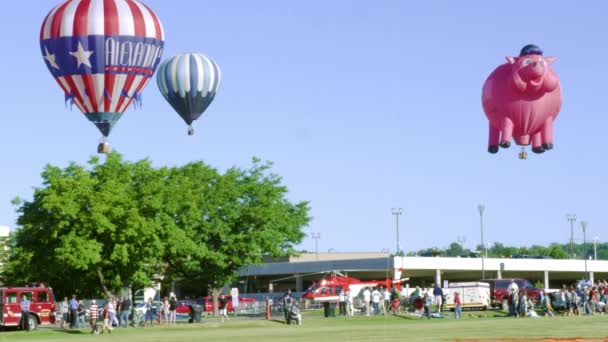 Balões de ar quente em Utah — Vídeo de Stock