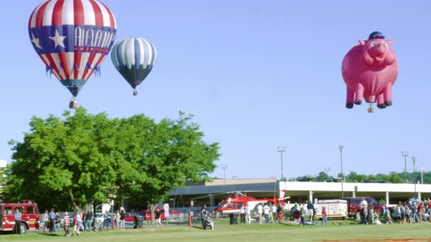 Globos de aire caliente en Utah — Vídeos de Stock