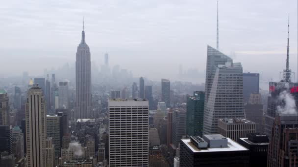 Rotting skyline i New York — Stockvideo