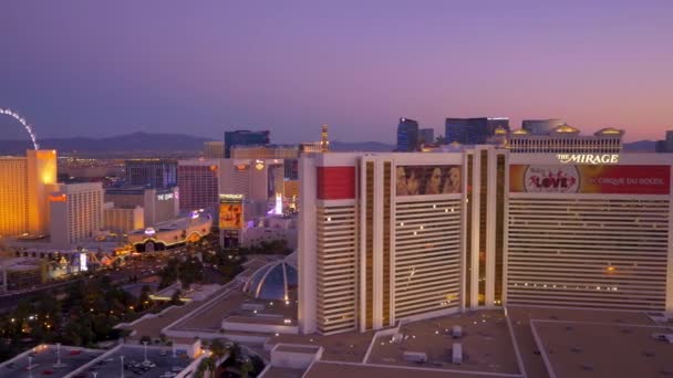 Las Vegas skyline at sunrise — Stock Video