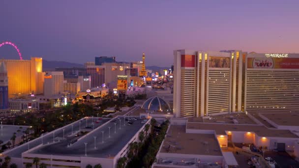 Las Vegas Skyline bei Sonnenaufgang — Stockvideo